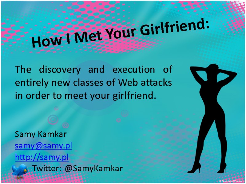 How I Met Your Girlfriend: The discovery and execution of entirely new classes of